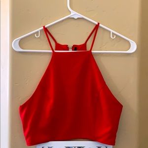 Red Forever 21 Crop Top